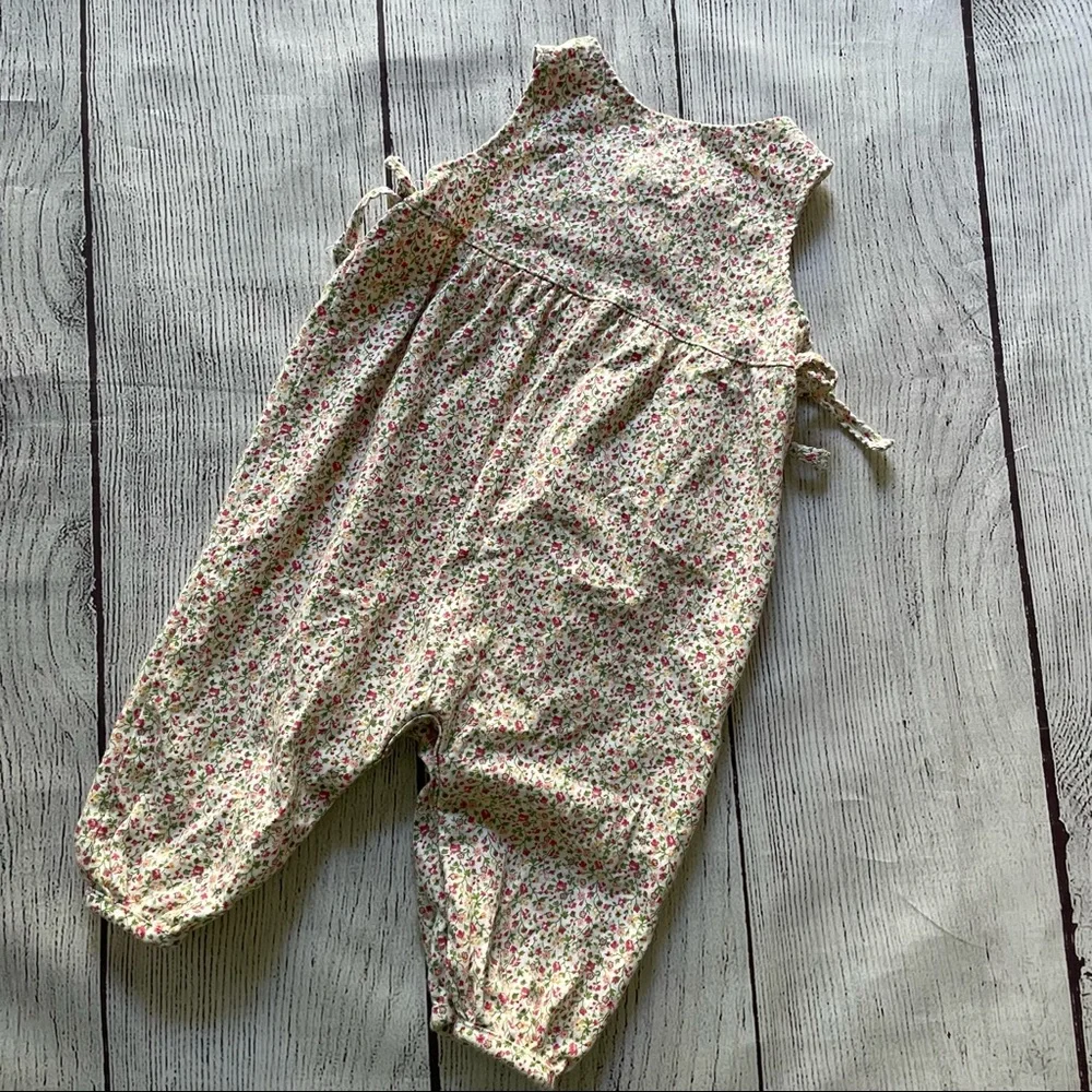 Baby Gap Pink and Green Floral Romper size 3-6 months